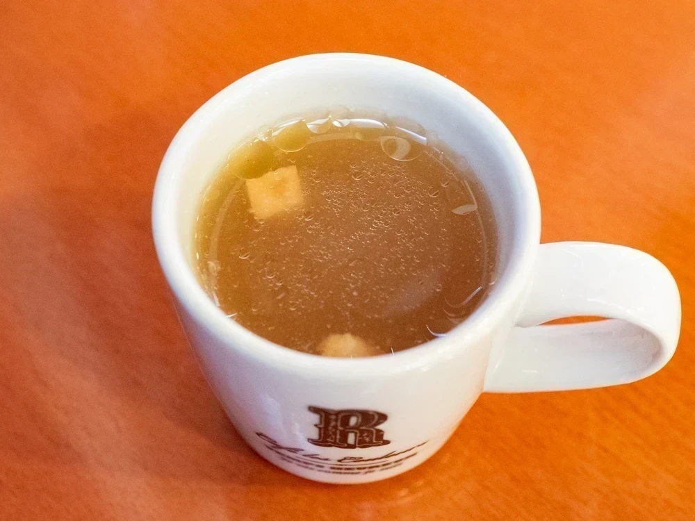 アシェット:カツサンドモーニングのスープ