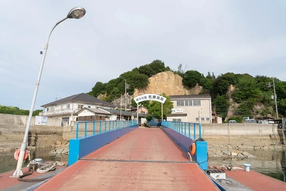 高島の港