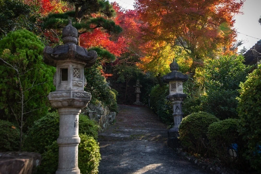 白雲大社参道入口の紅葉