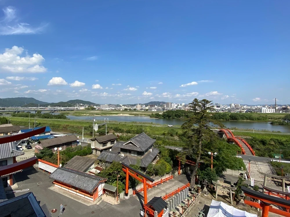 草戸稲荷神社:本殿上からの眺め