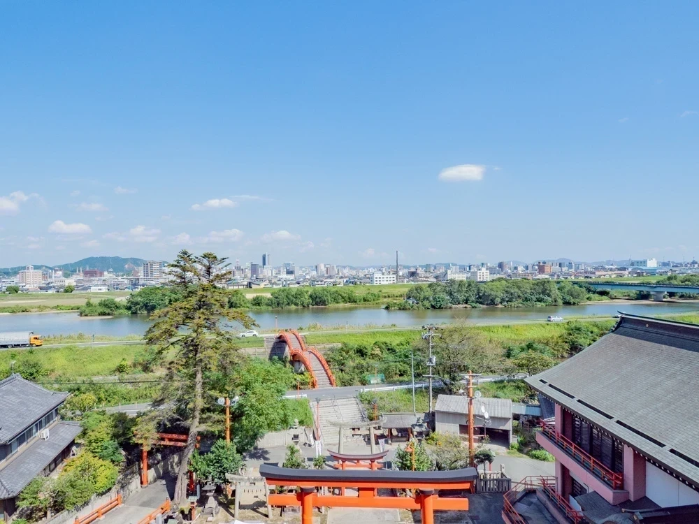 草戸稲荷神社:本殿上からの眺め