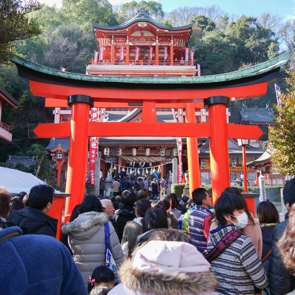 草戸稲荷神社:初詣のときのようす