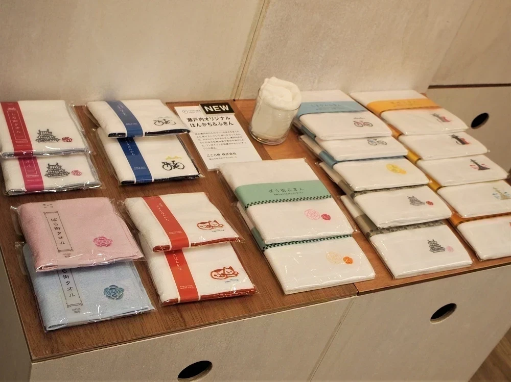 FUKUYAMA MONO SHOP 店内 はんかち&ふきん