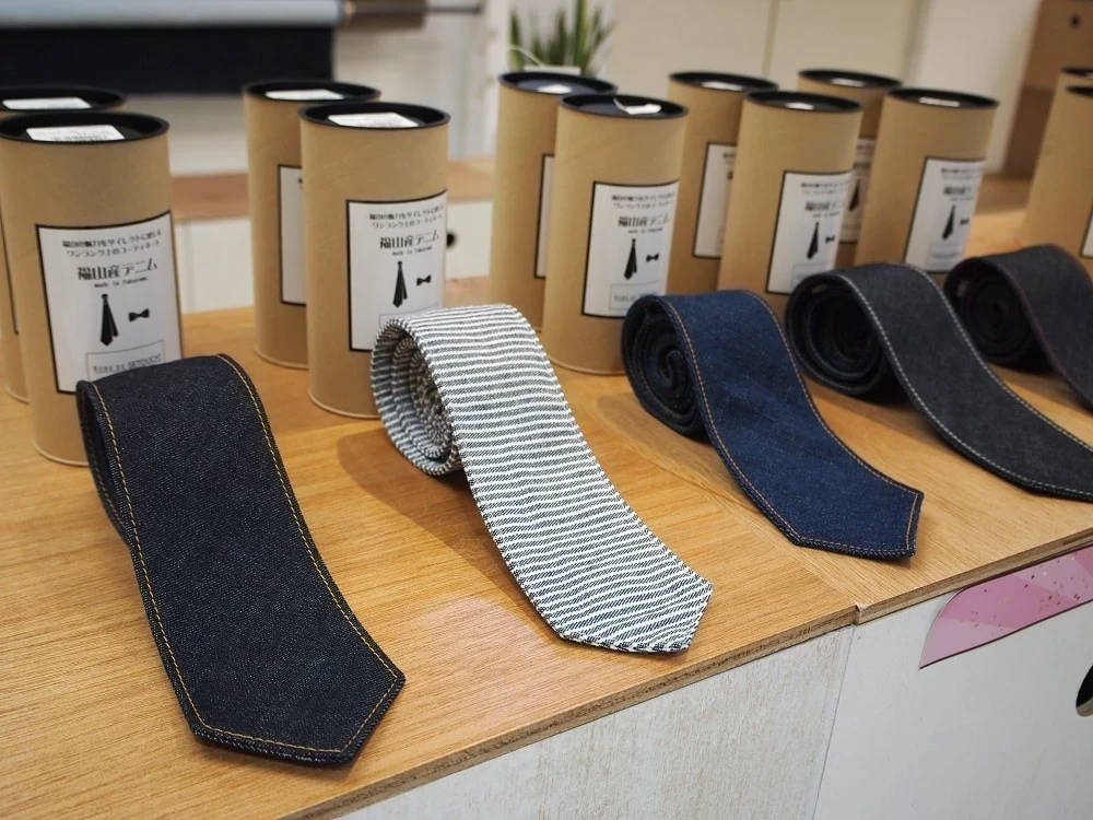 FUKUYAMA MONO SHOP 店内 デニムネクタイ
