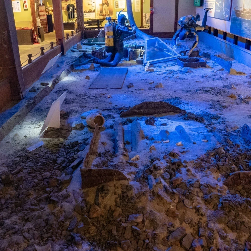 いろは丸展示館:潜水作業再現ジオラマ