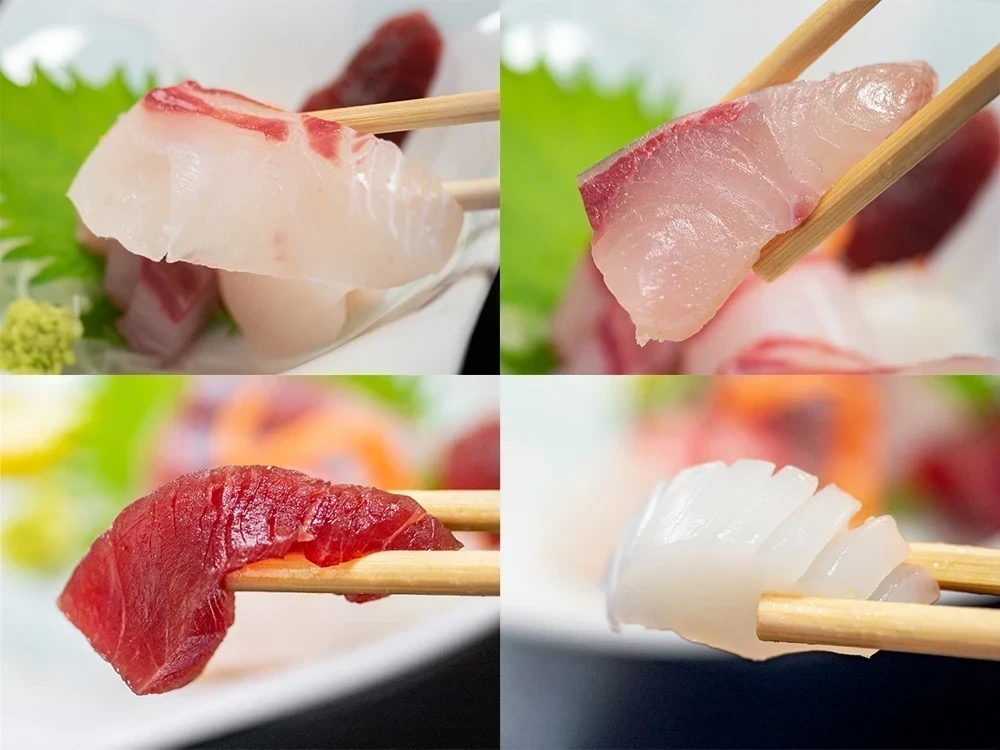 衣笠:四季定食のお造り盛り合わせ