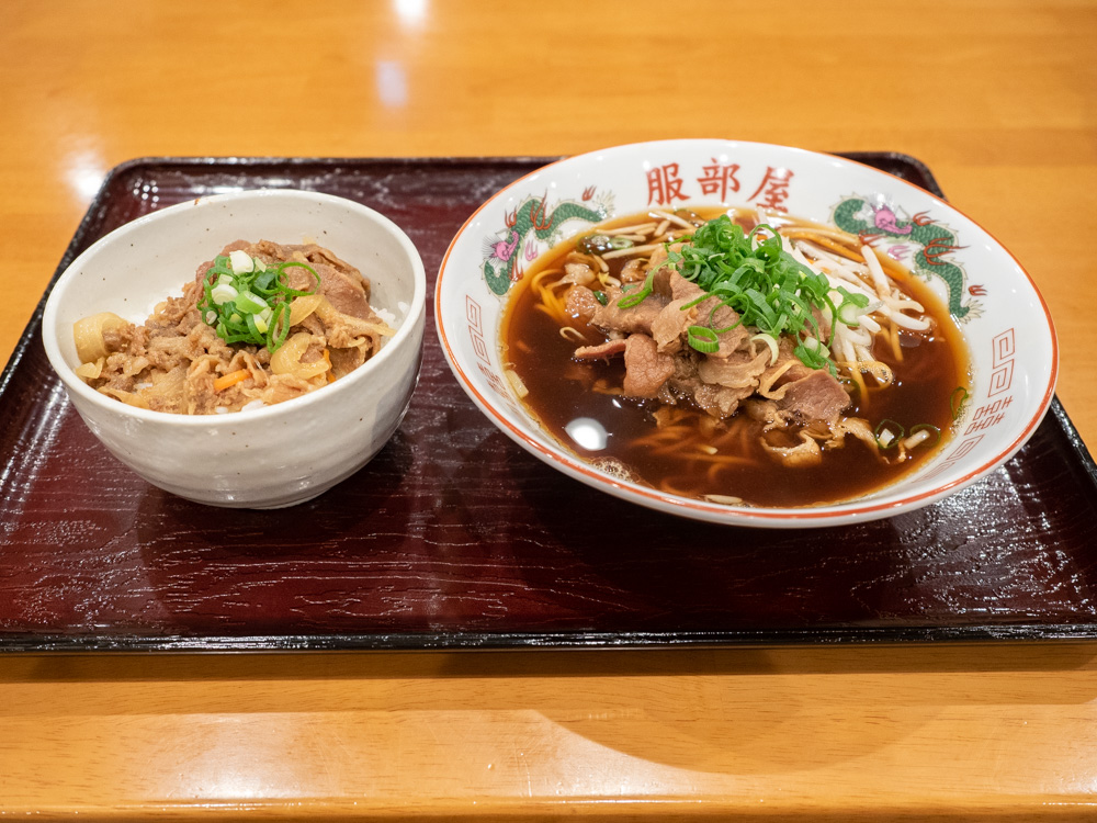 中華そば・ミニ肉めしセット(1,110円)