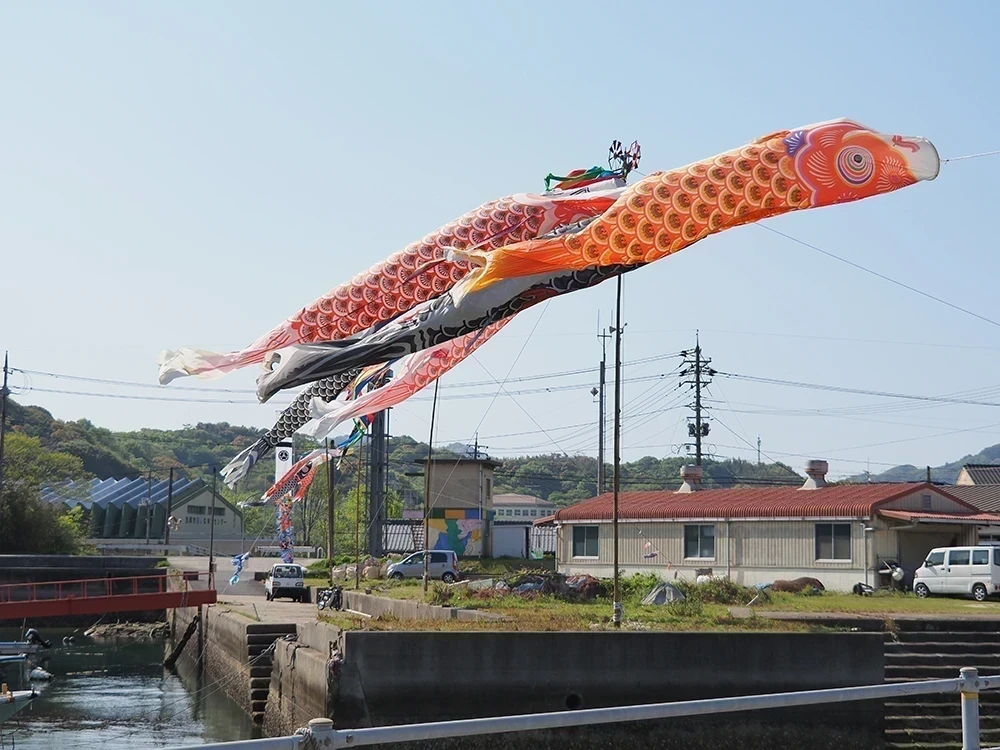 白石島のこいのぼり