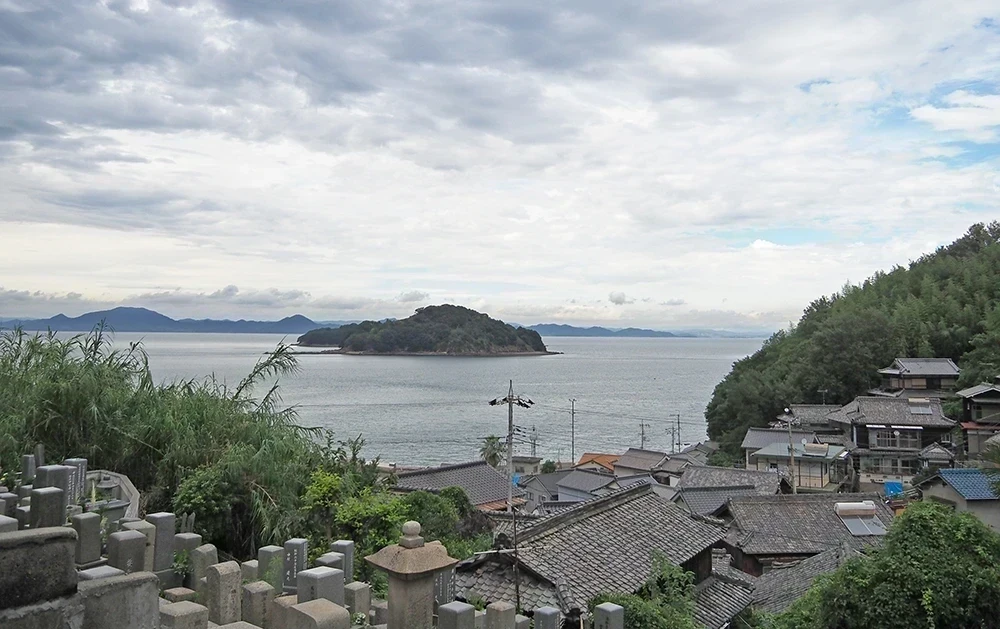 五輪石塔群からの眺め