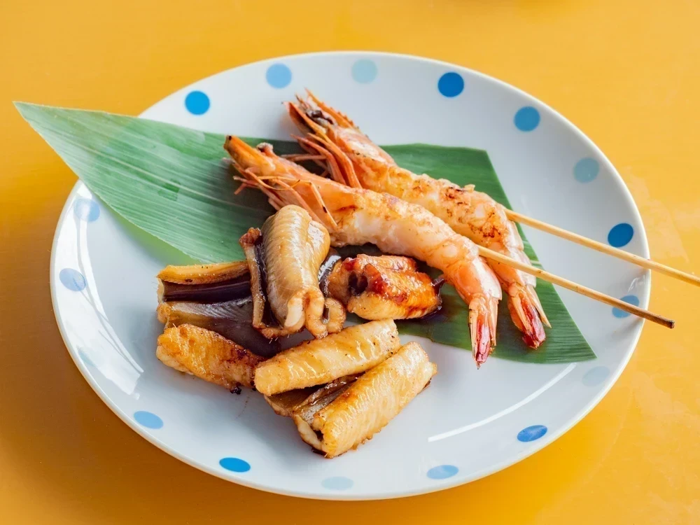 太進館:アナゴ、エビ
