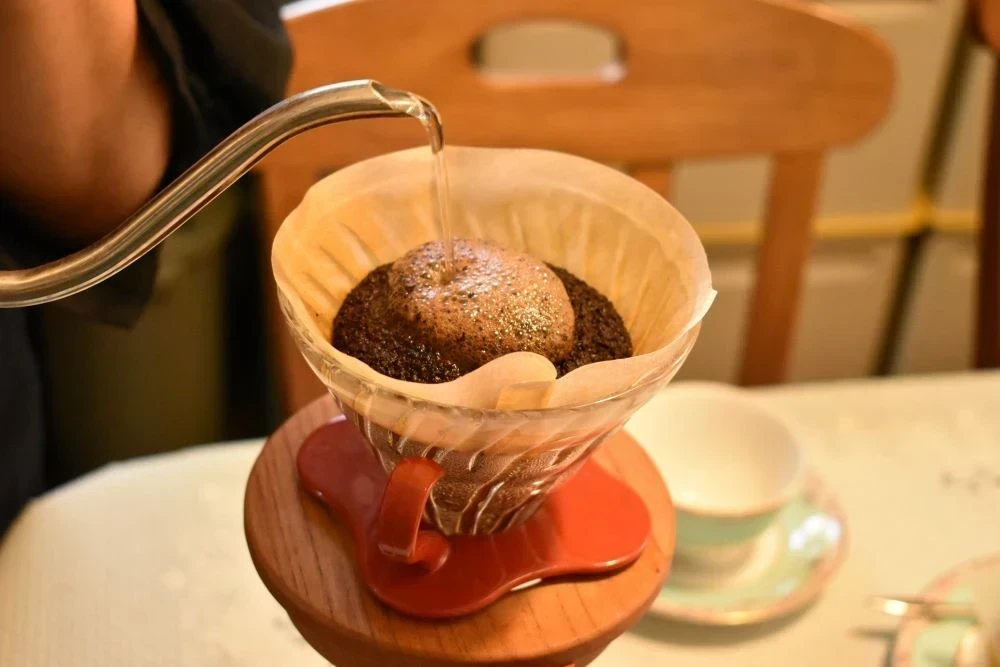 むくむくと膨らむのは、新鮮な珈琲のしるしな