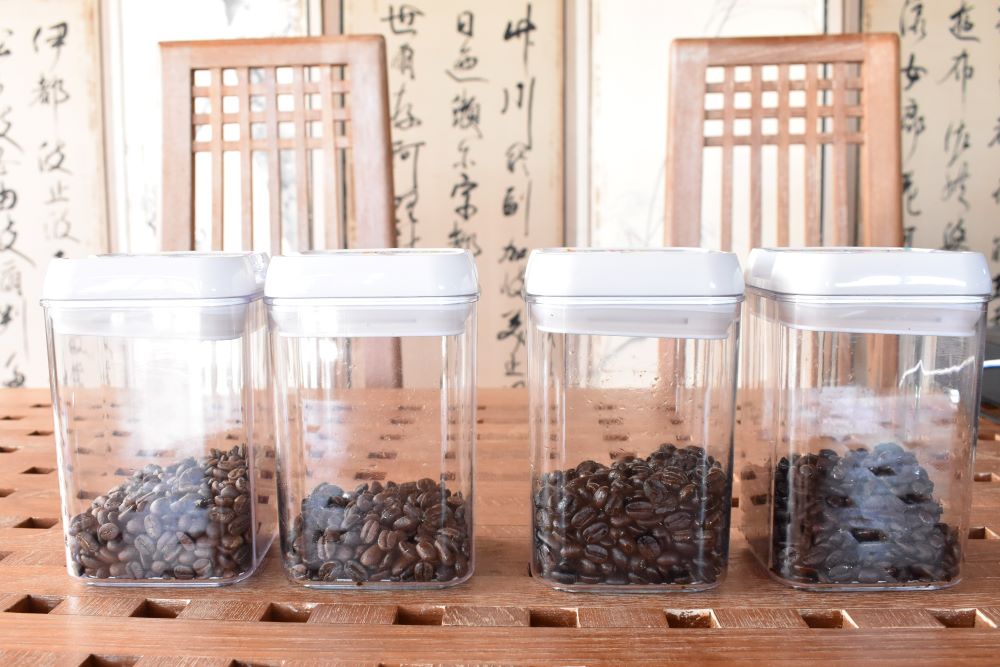4種類の珈琲豆