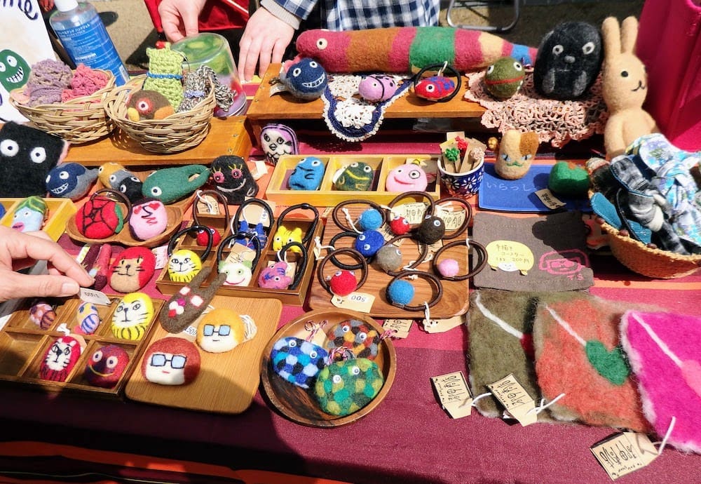 福山まるしぇのマルシェのフェルト作品
