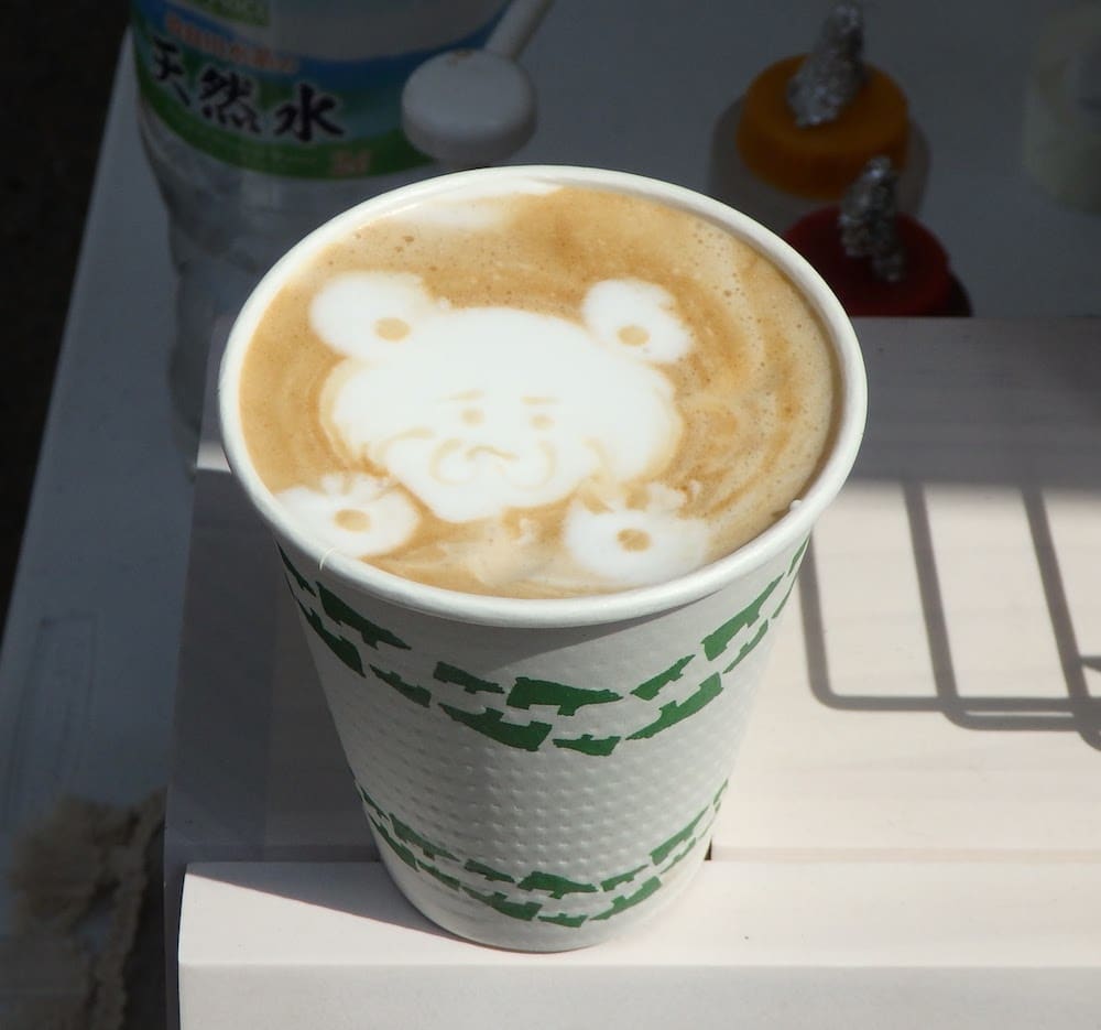 福山まるしぇのマルシェのデザインカプチーノ