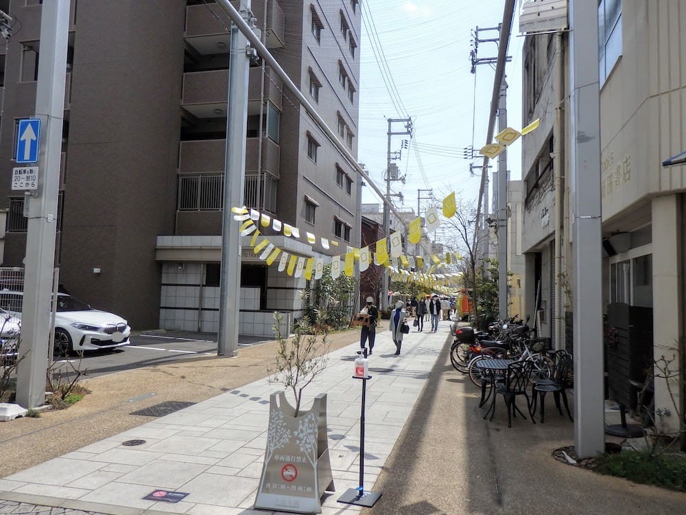 福山まるしぇのマルシェの小旗