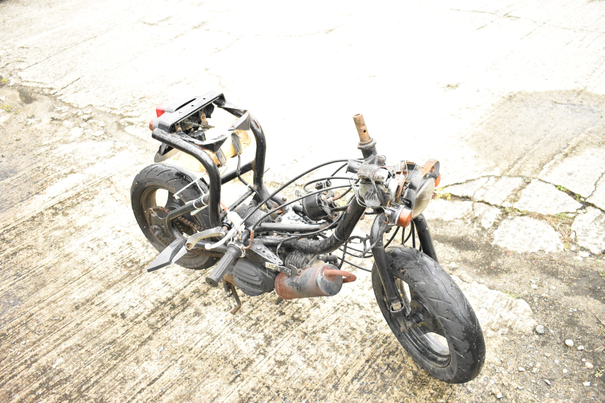 ハンドルを抜くとさらにコンパクトに。この状態で車に積み込む