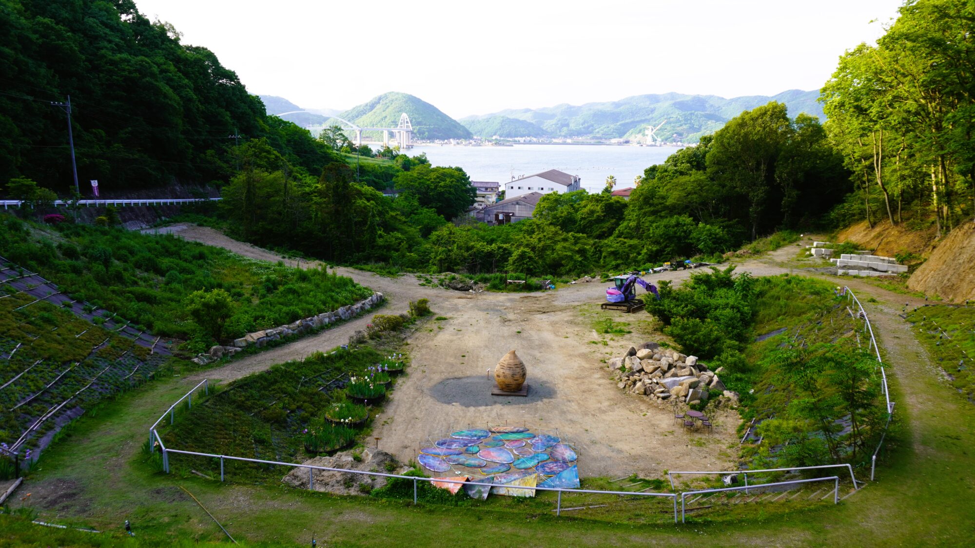 ふくろうの花畑上からの図