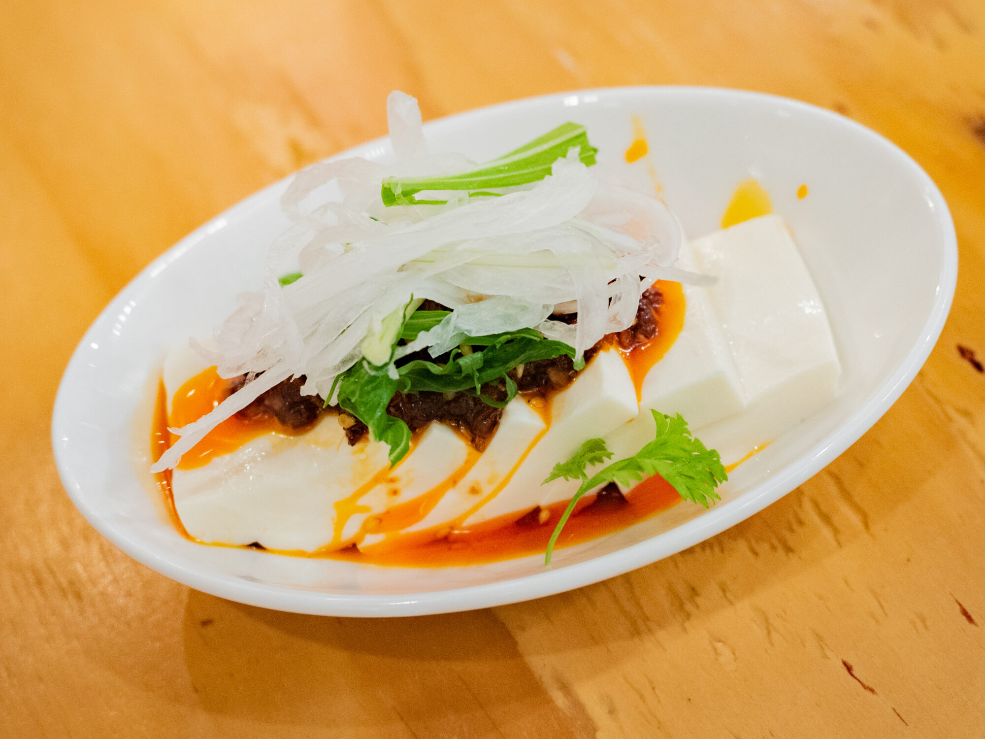 ユニークなメニュー「冷たい麻婆豆腐」 (418円) (過去の訪問時に撮影)
