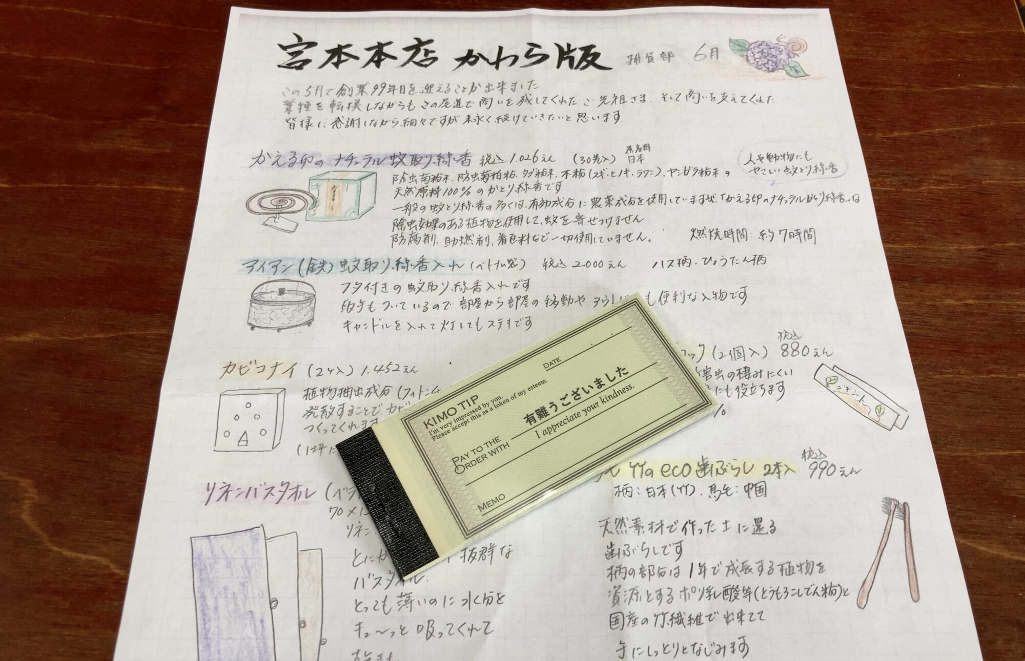 宮本本店の入り口で購入したもの