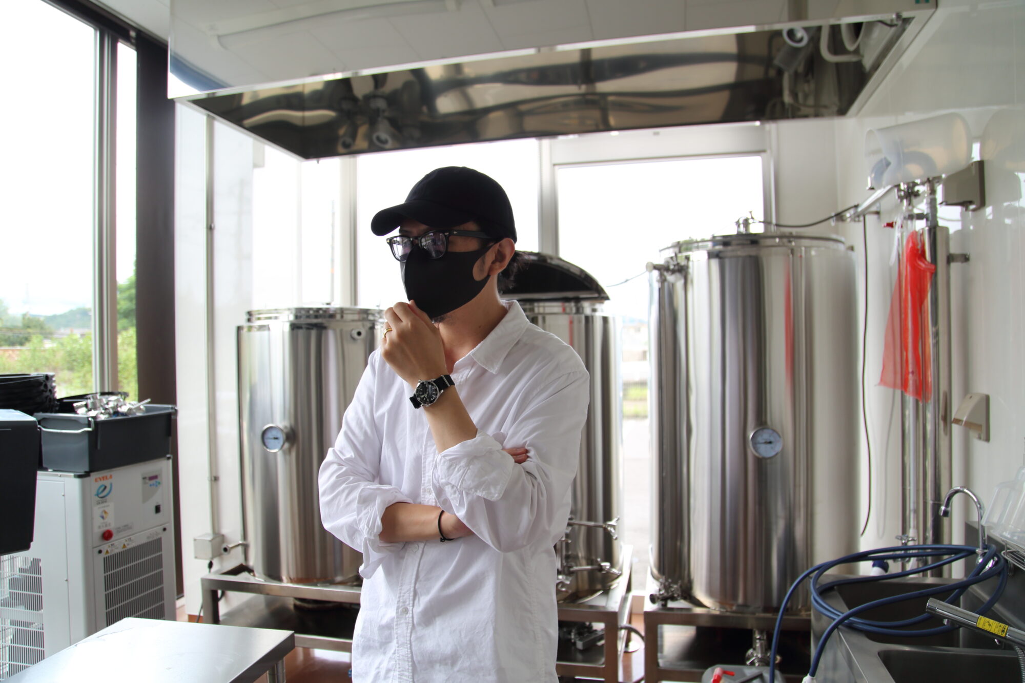 あづみ麦酒の醸造長・田上誠さん