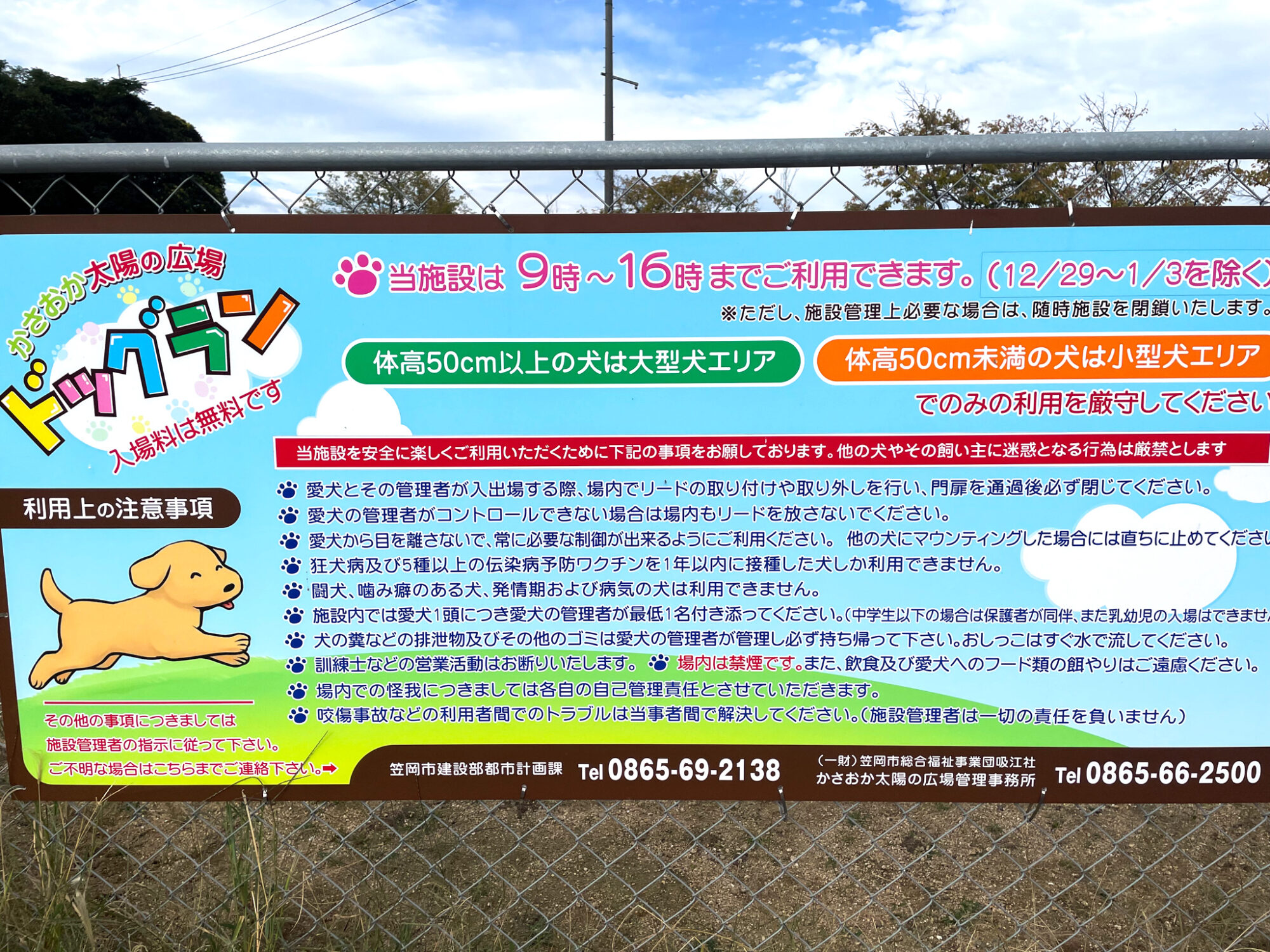 太陽の広場のドッグラン