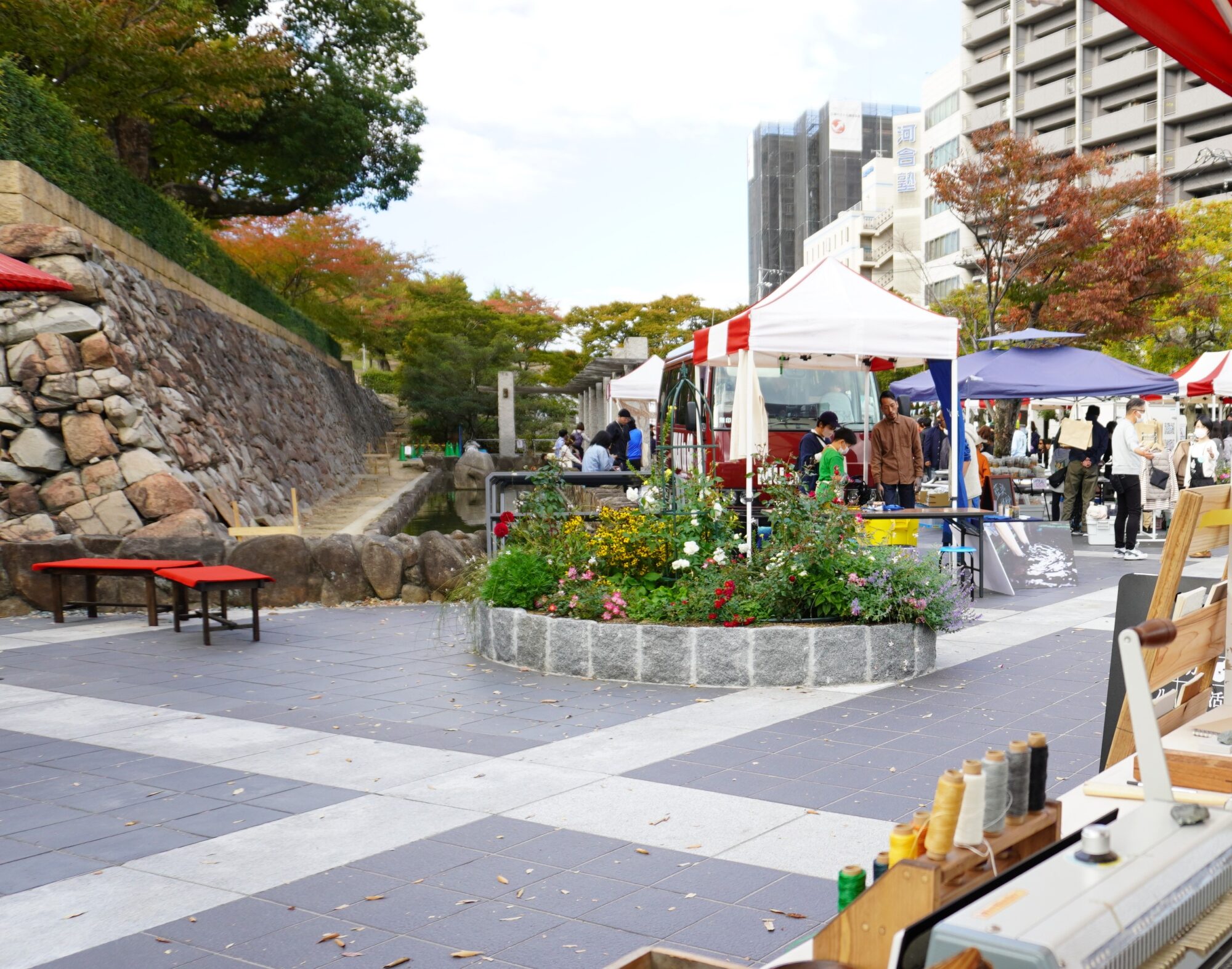 福山城公園噴水広場