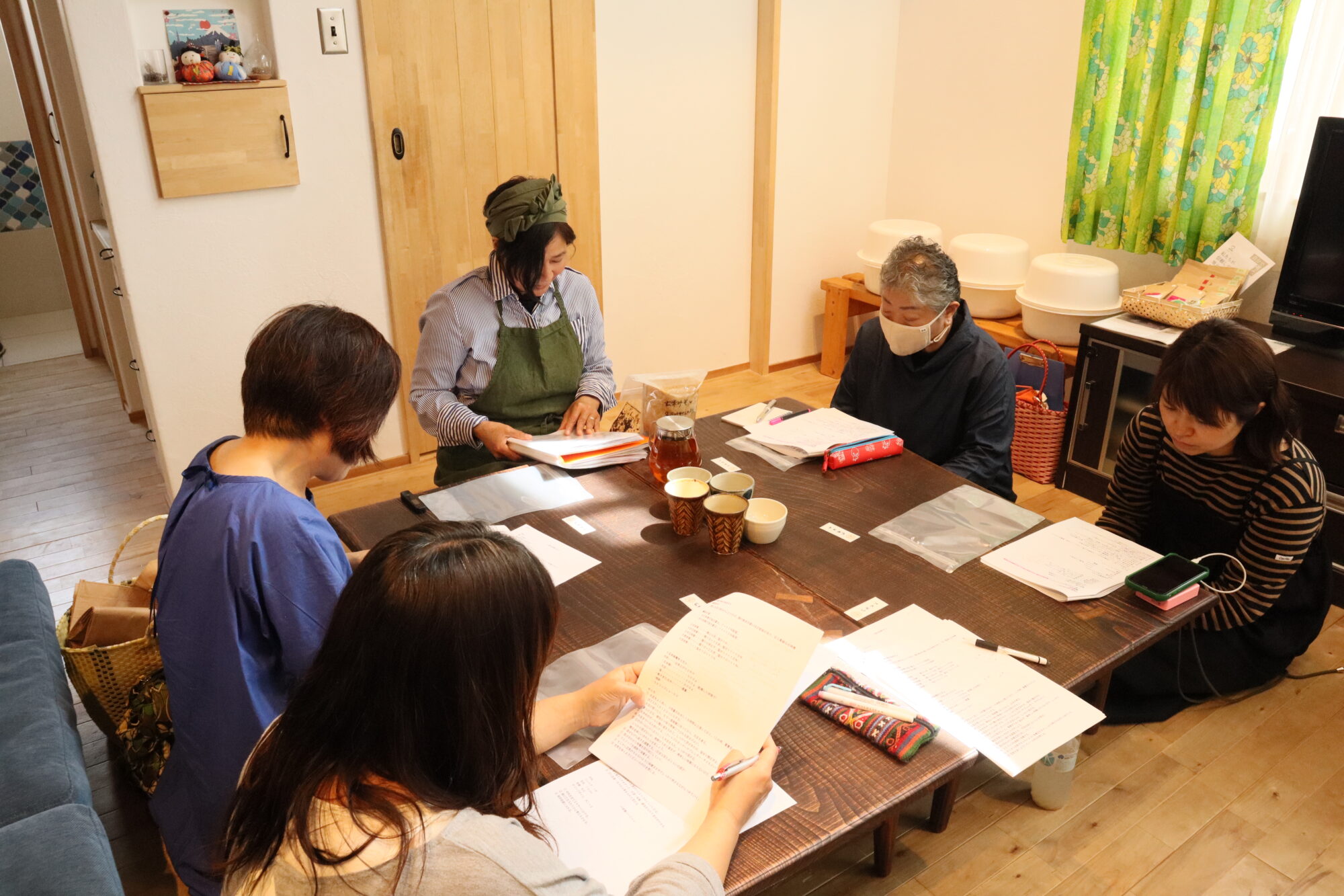 座学を受けるようす