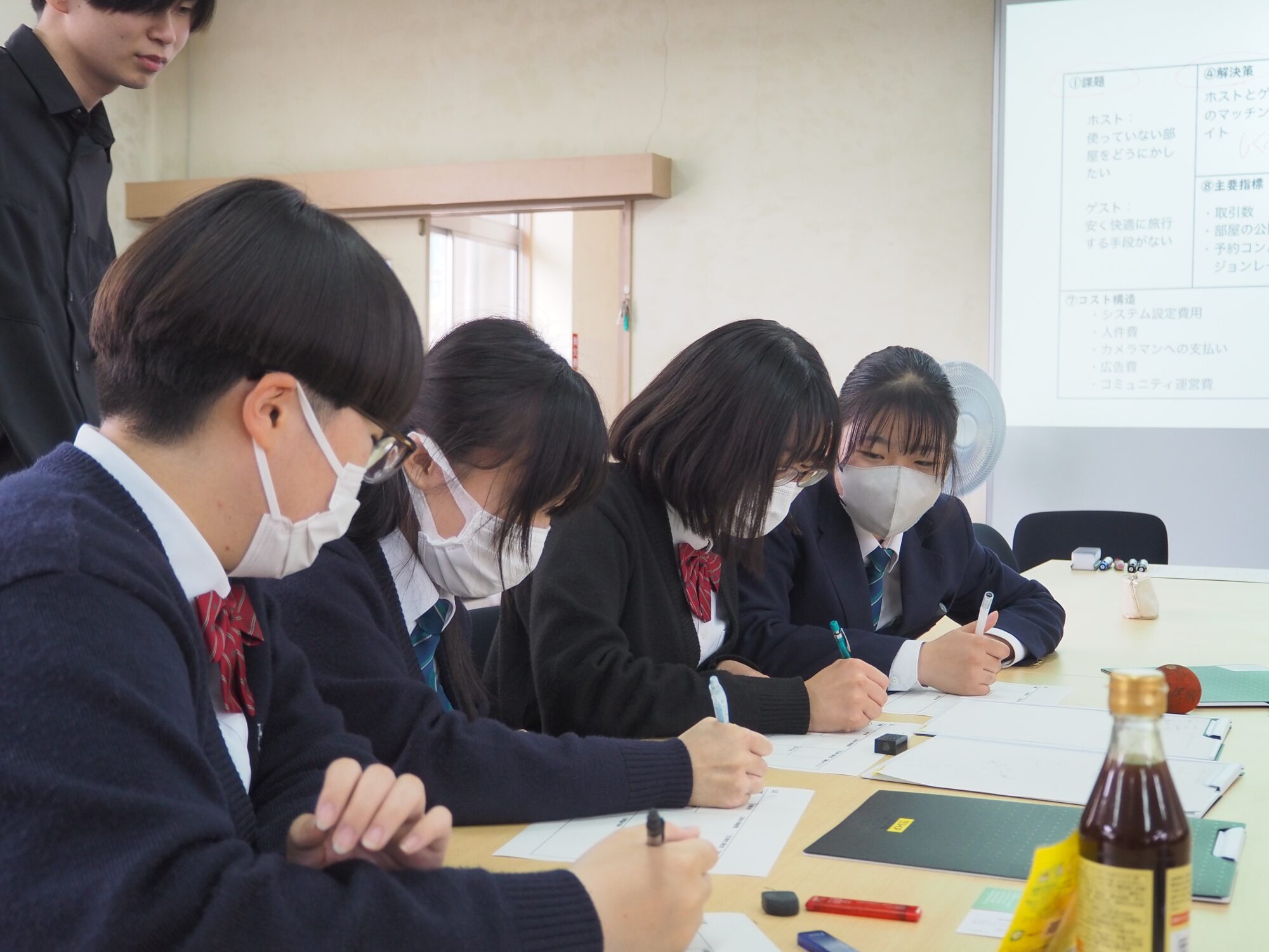 リーンキャンバスの項目を話し合う