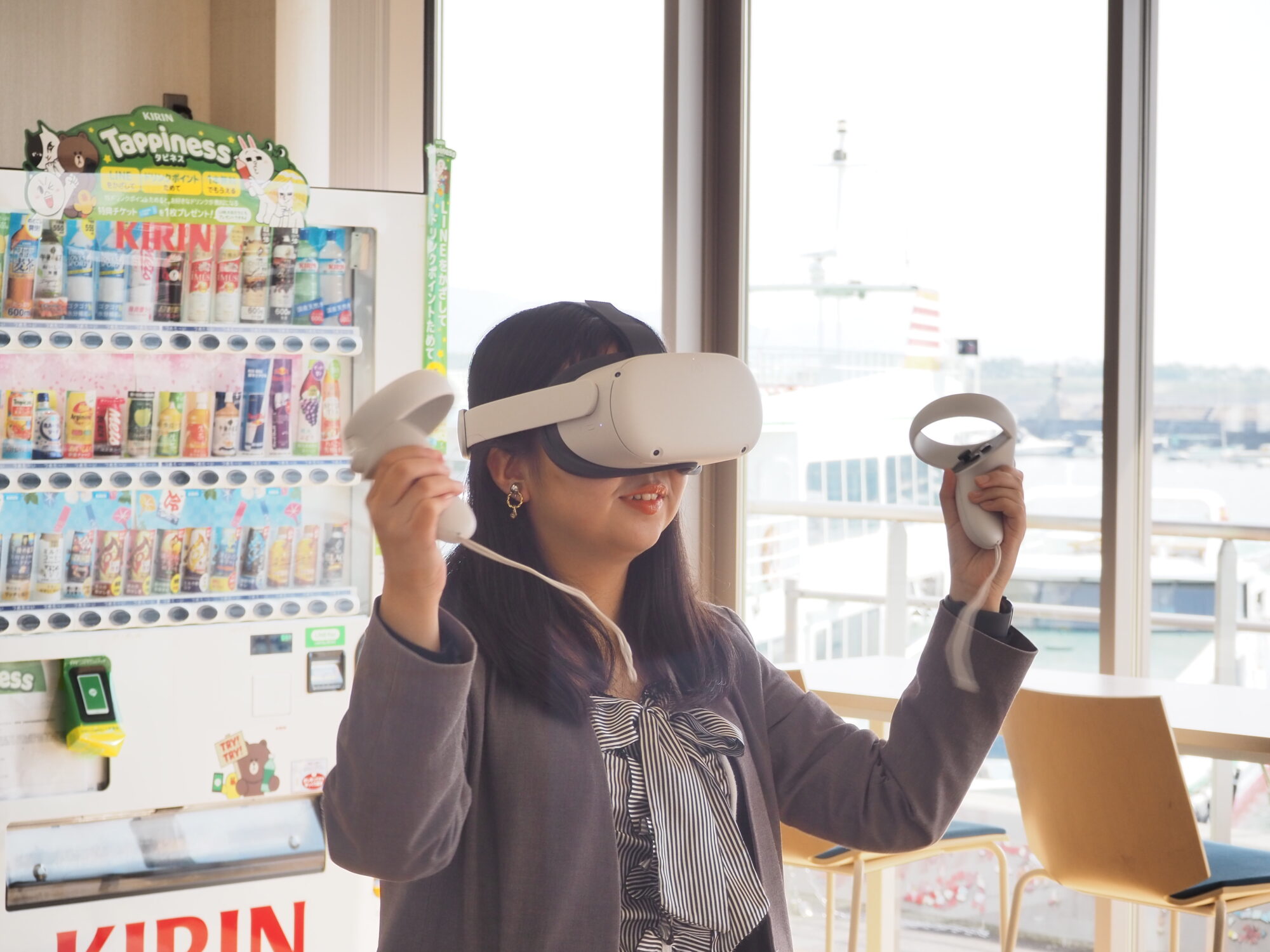 メタバースを体験している筆者