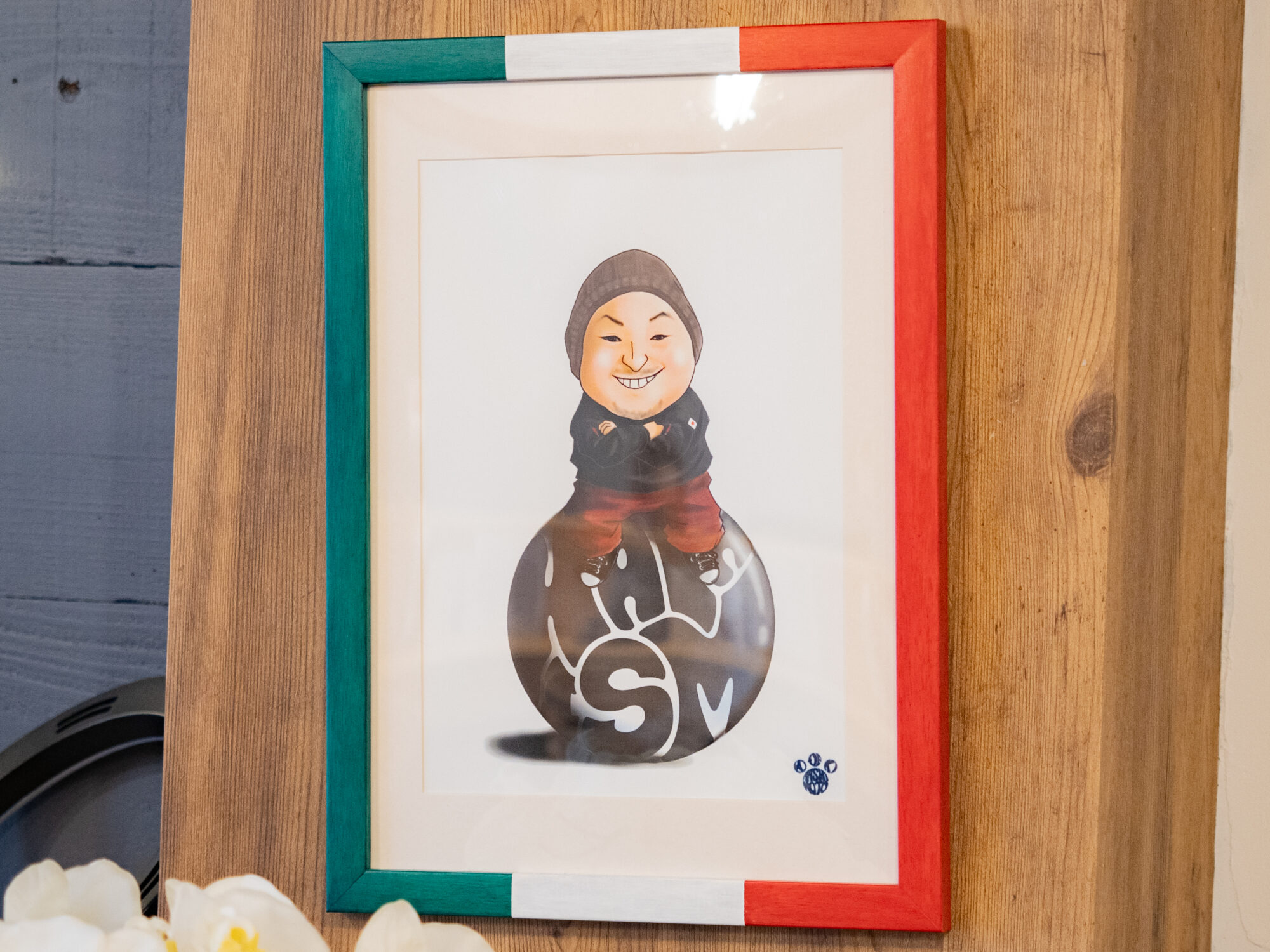 HATA ISM（ハタイズム）ラーメン：店主 畠浩章さんの似顔絵