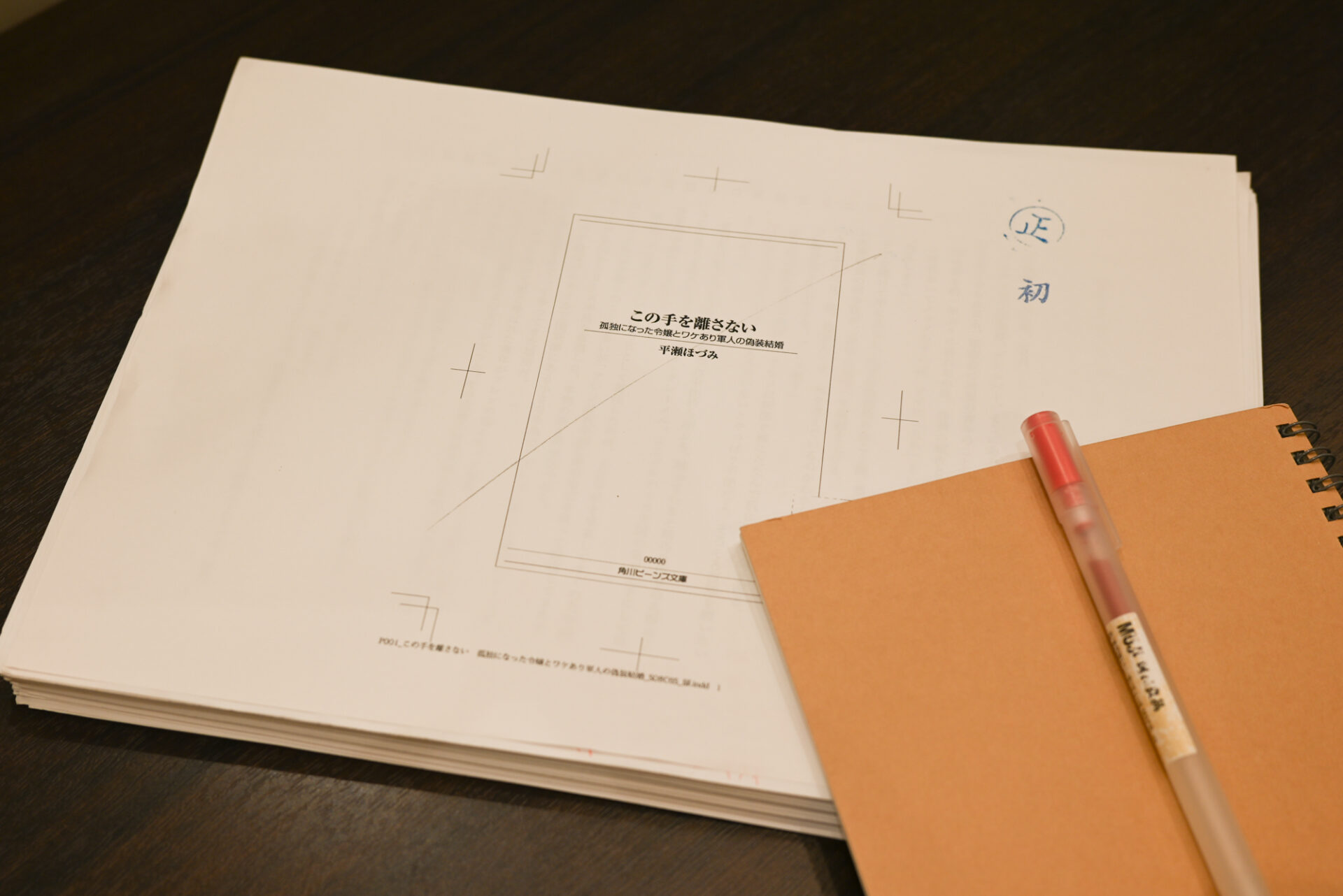 実際のゲラの表紙