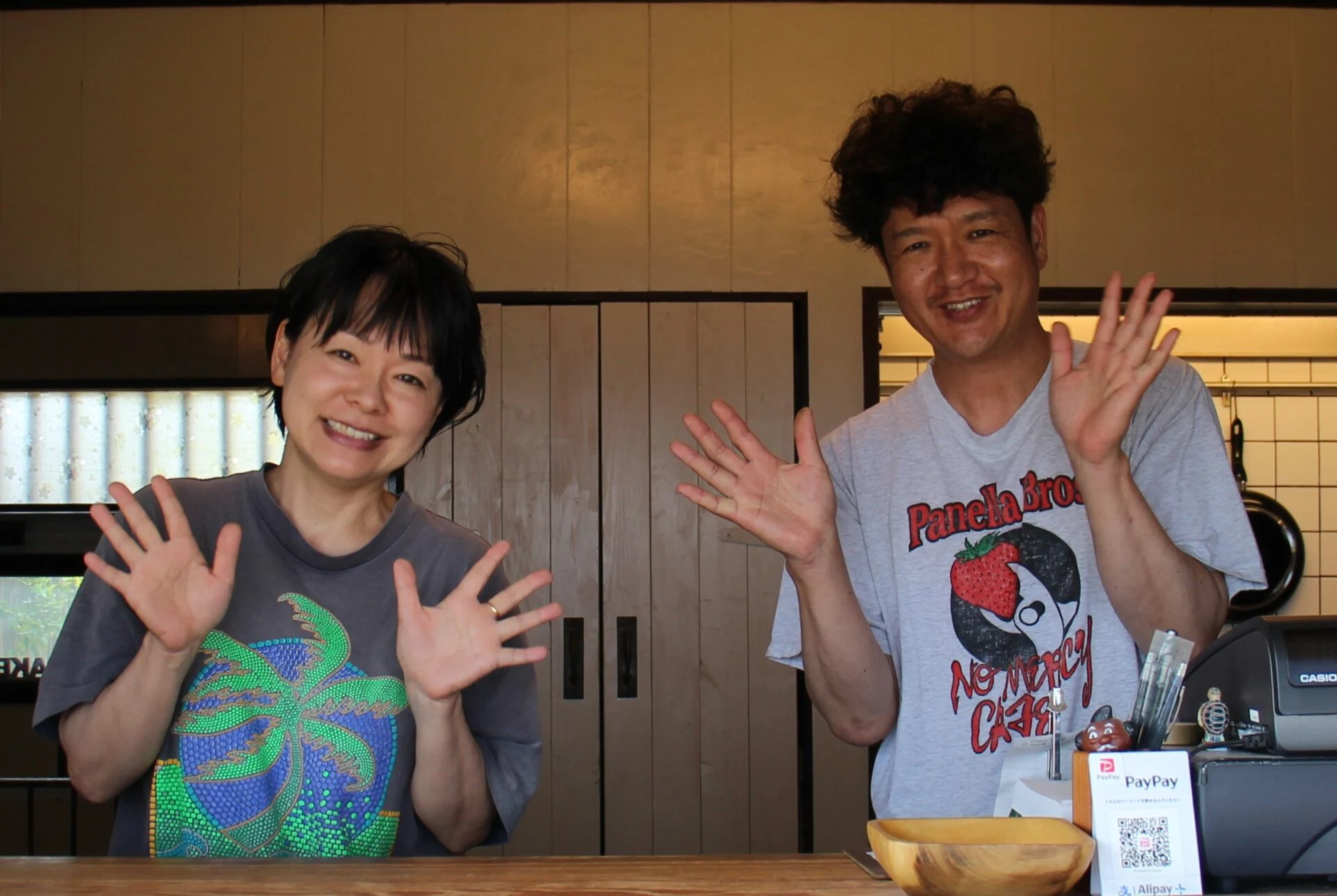 笑顔がすてきなお二人は大変仲良し